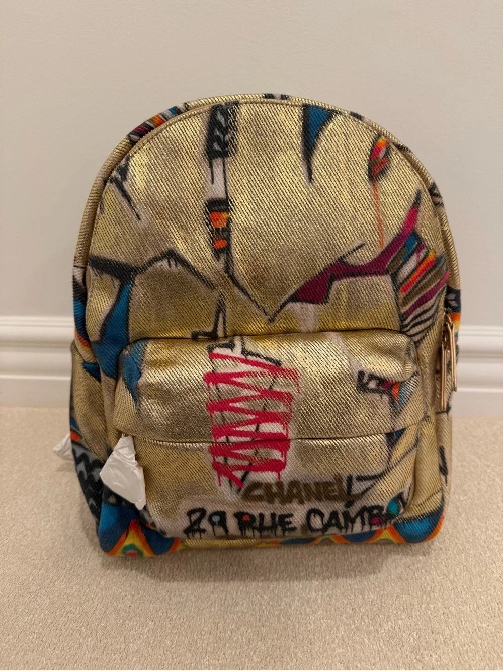 Chanel x Kongo backpack! New with tags! A rare, limited edition Chanel Graffiti Backpack that  main image 4